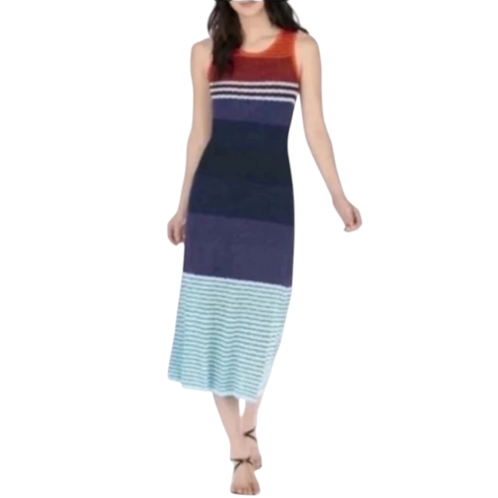 Parker Sleeveless Knit Back Cutout Midi Sweater Dress Size Small